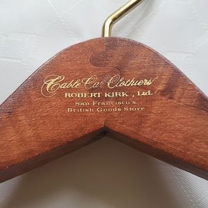 Vtg Cable Car Clothiers Robert Kirk Wishbone Hanger Handcrafted